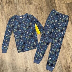 Calvin Klein size 8 kids pajamas nwt blue with print